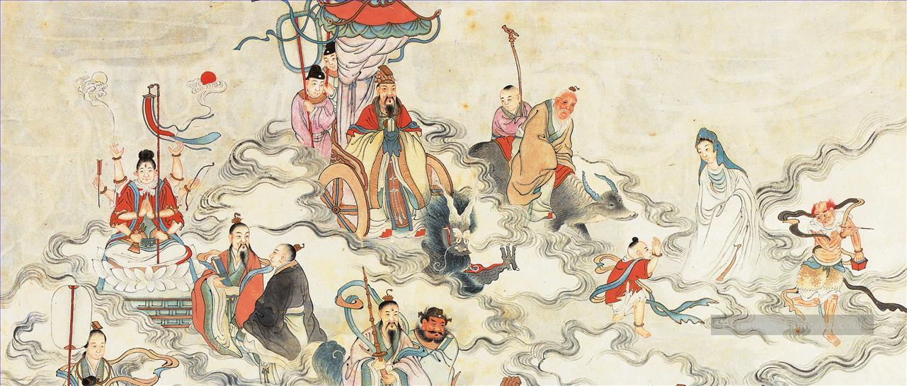 Un bouddhisme rituel des immortels chinois Peintures à l'huile